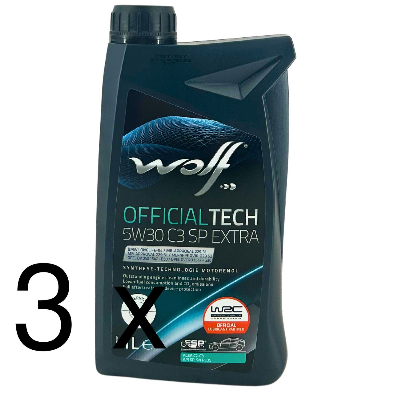 Wolf OfficialTech 5W-30 C3 SP Extra 3x1 Liter Wolf OfficialTech 5W-30 C3 SP Extra 3x1 Liter