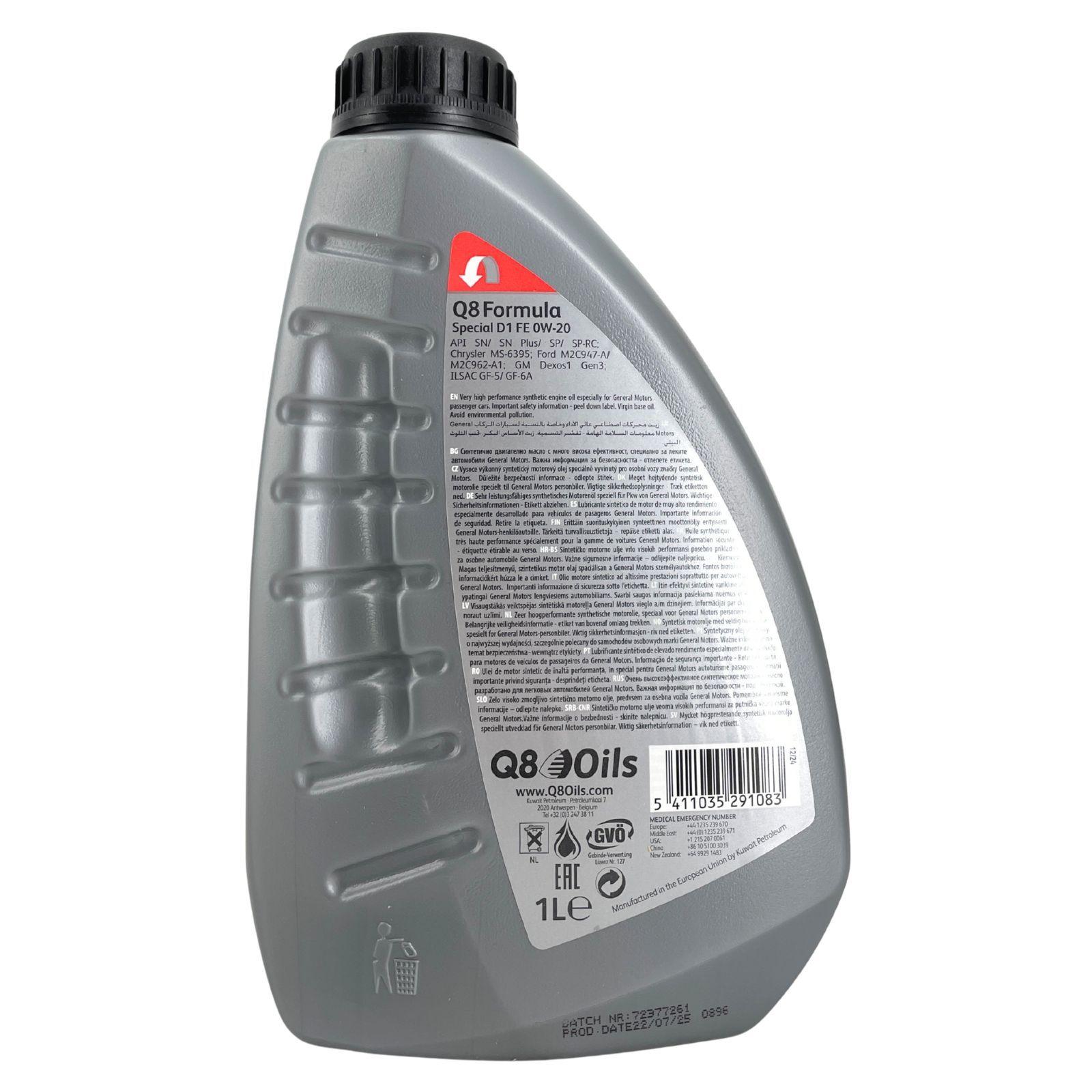 Q8 Formula Special D1 FE 0W-20 1 Liter