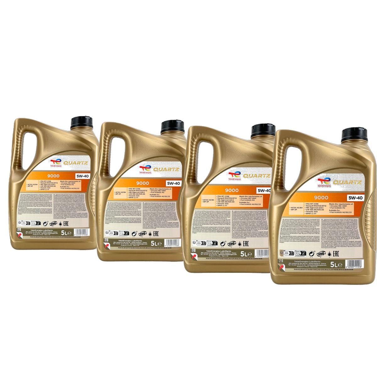 Total Quartz 9000 5W-40 4x5 Liter