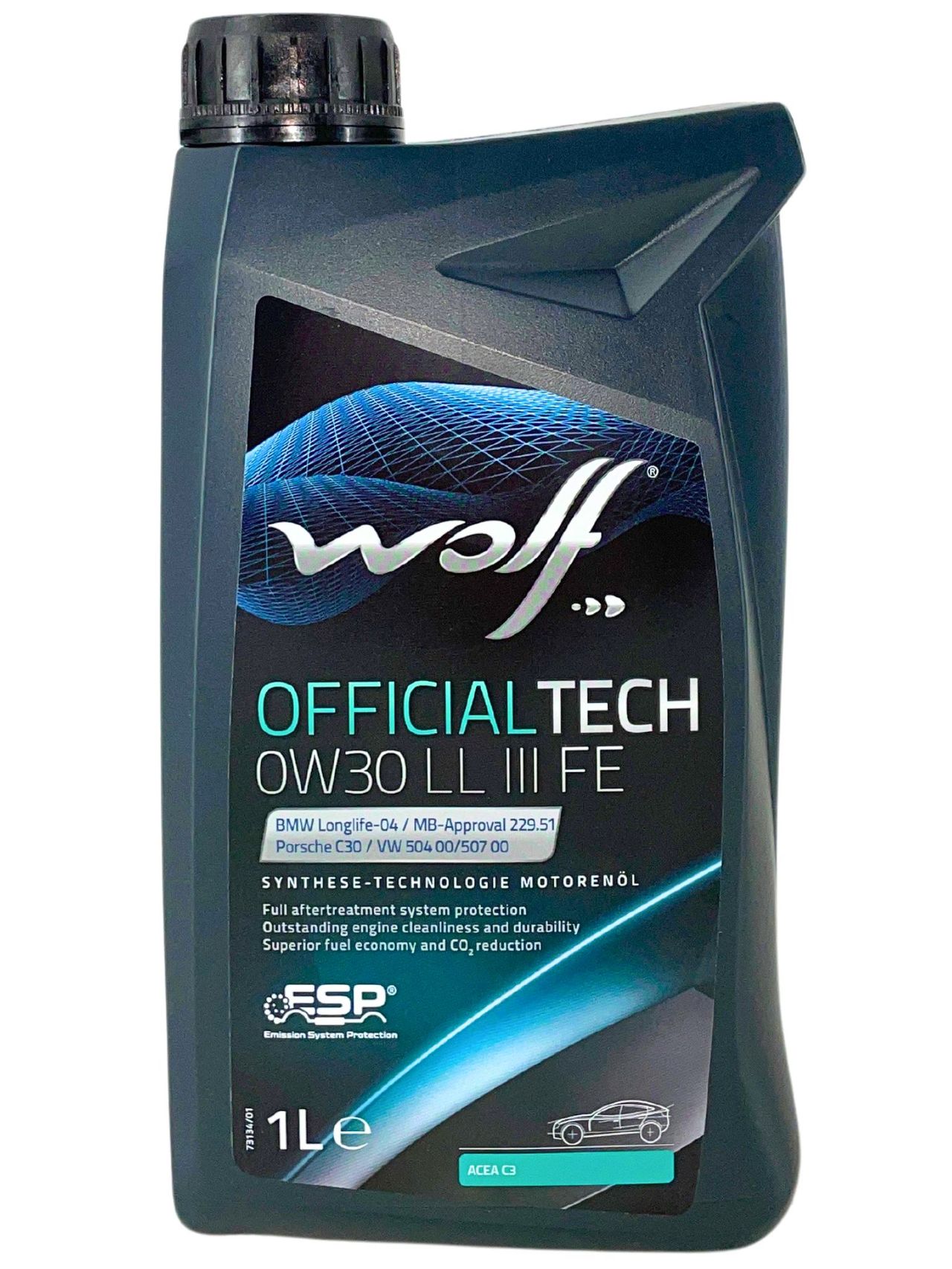 Wolf OfficialTech 0W-30 LL III FE 1 Liter Wolf OfficialTech 0W-30 LL III FE 1 Liter