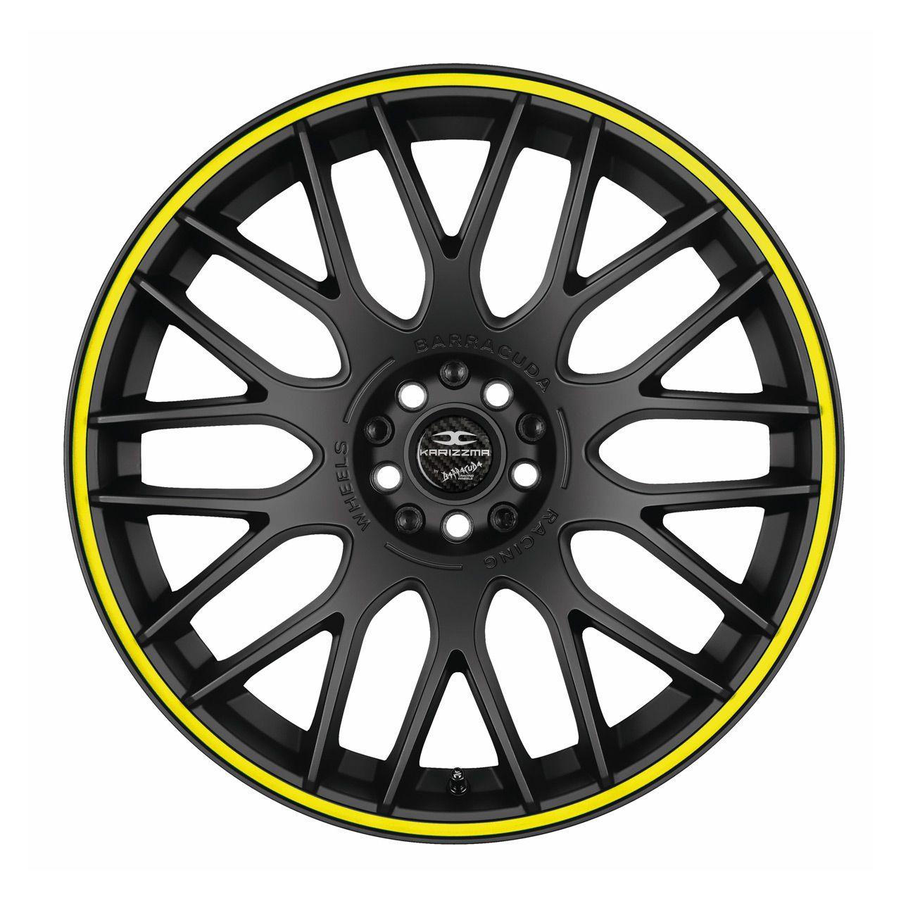 BARRACUDA KARIZZMA mattblack puresports color trim gelb 8.0Jx18 5x112 ET40