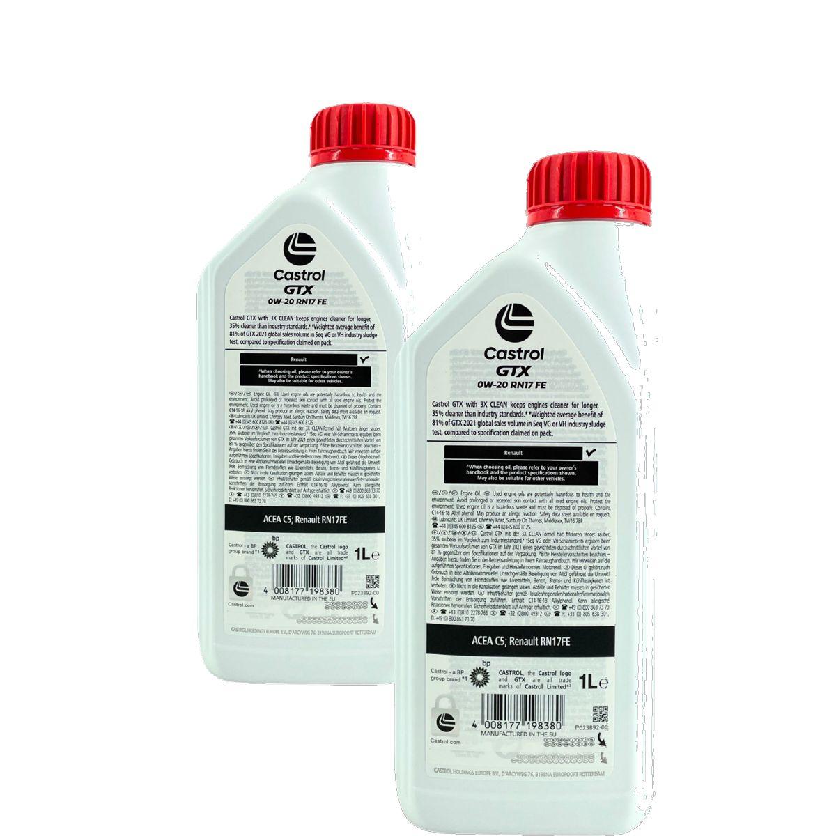 Castrol GTX 0W-20 RN17 FE 2x1 Liter