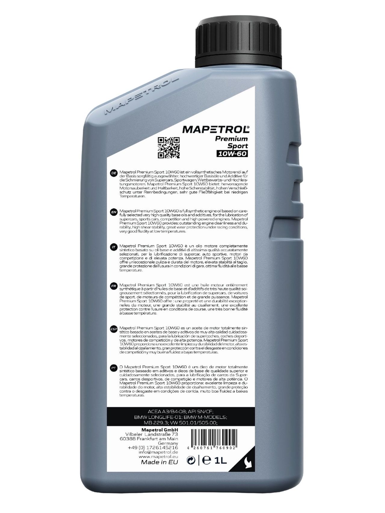 Mapetrol Premium Sport 10W-60 1 Liter