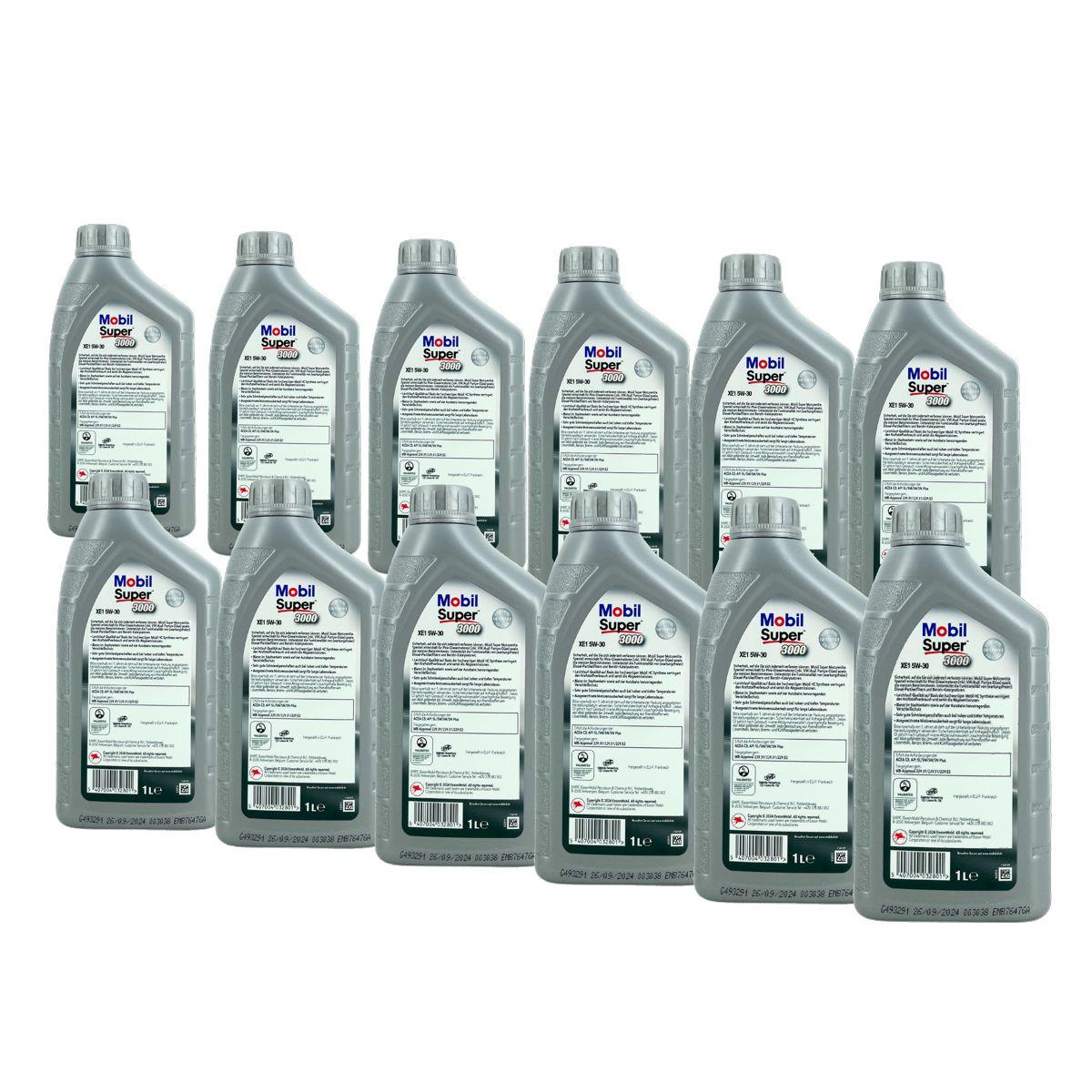 Mobil Super 3000 XE1 5W-30 12x1 Liter