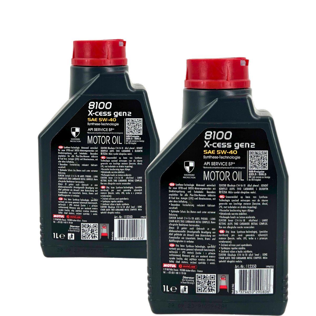 Motul 8100 X-cess GEN2 5W-40 2x1 Liter