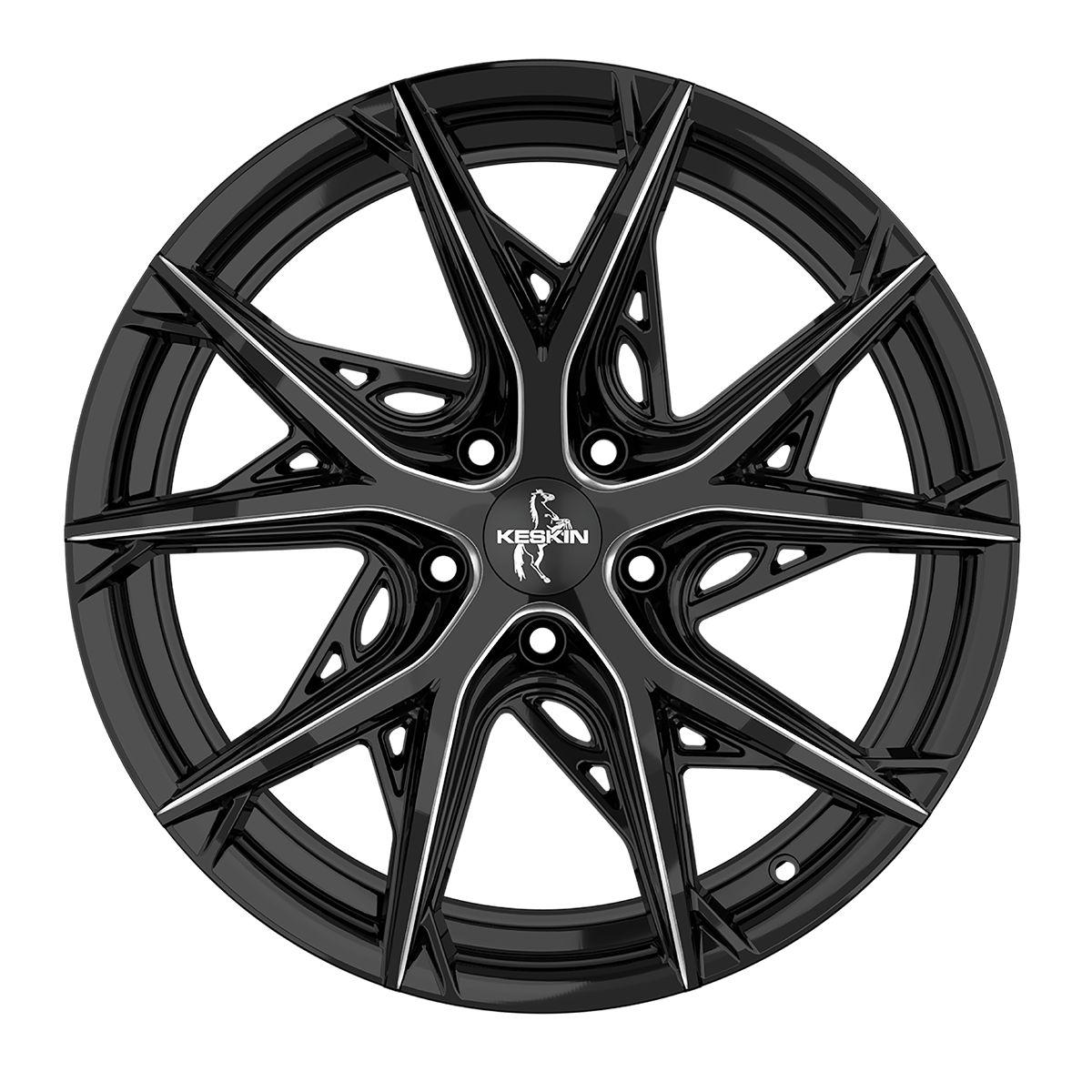 KESKIN WHEELS KT24C THUNDER black secret diamond 8.5Jx19 5x112 ET30