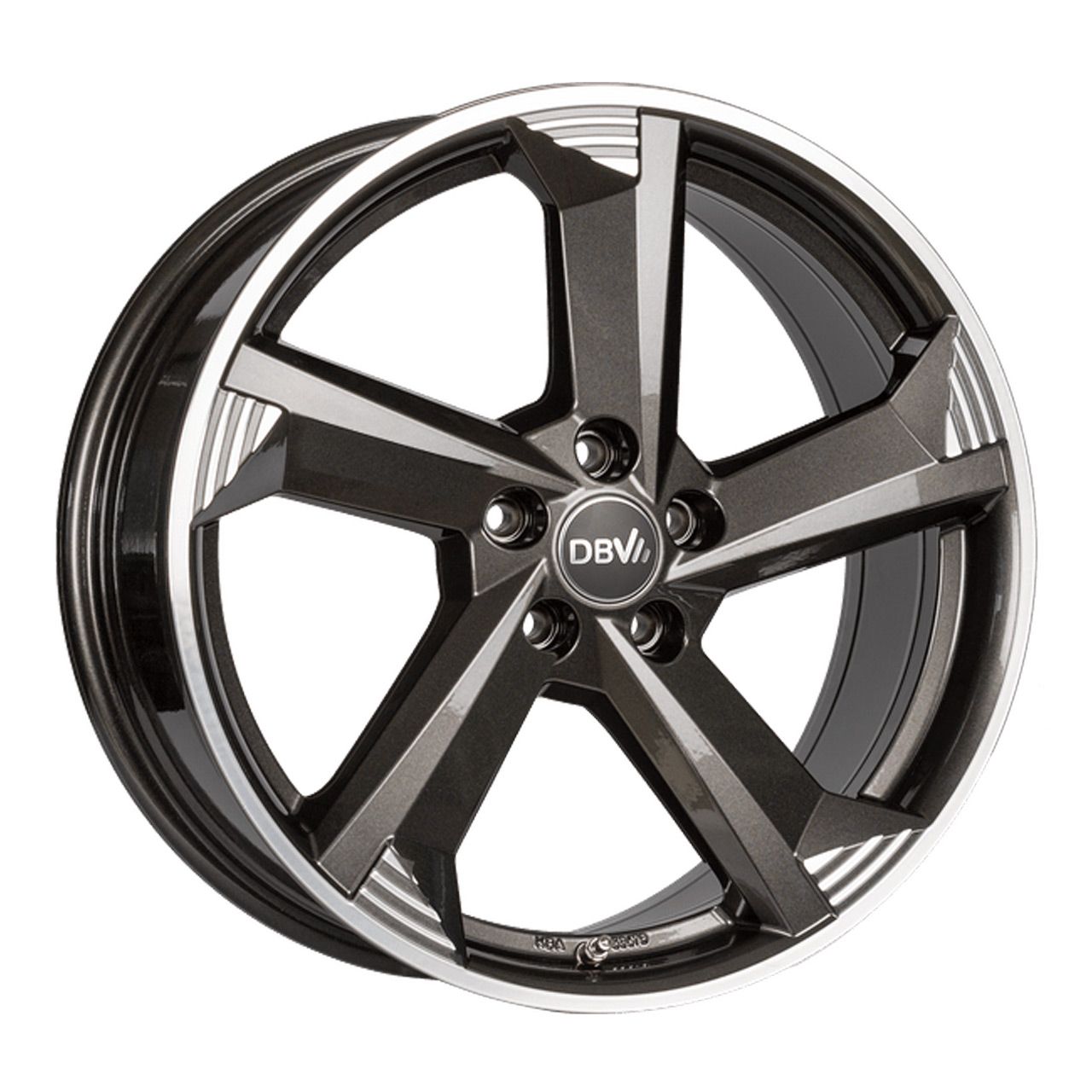 DBV TORINO III anthrazit glänzend front poliert 8.0Jx19 5x108 ET55