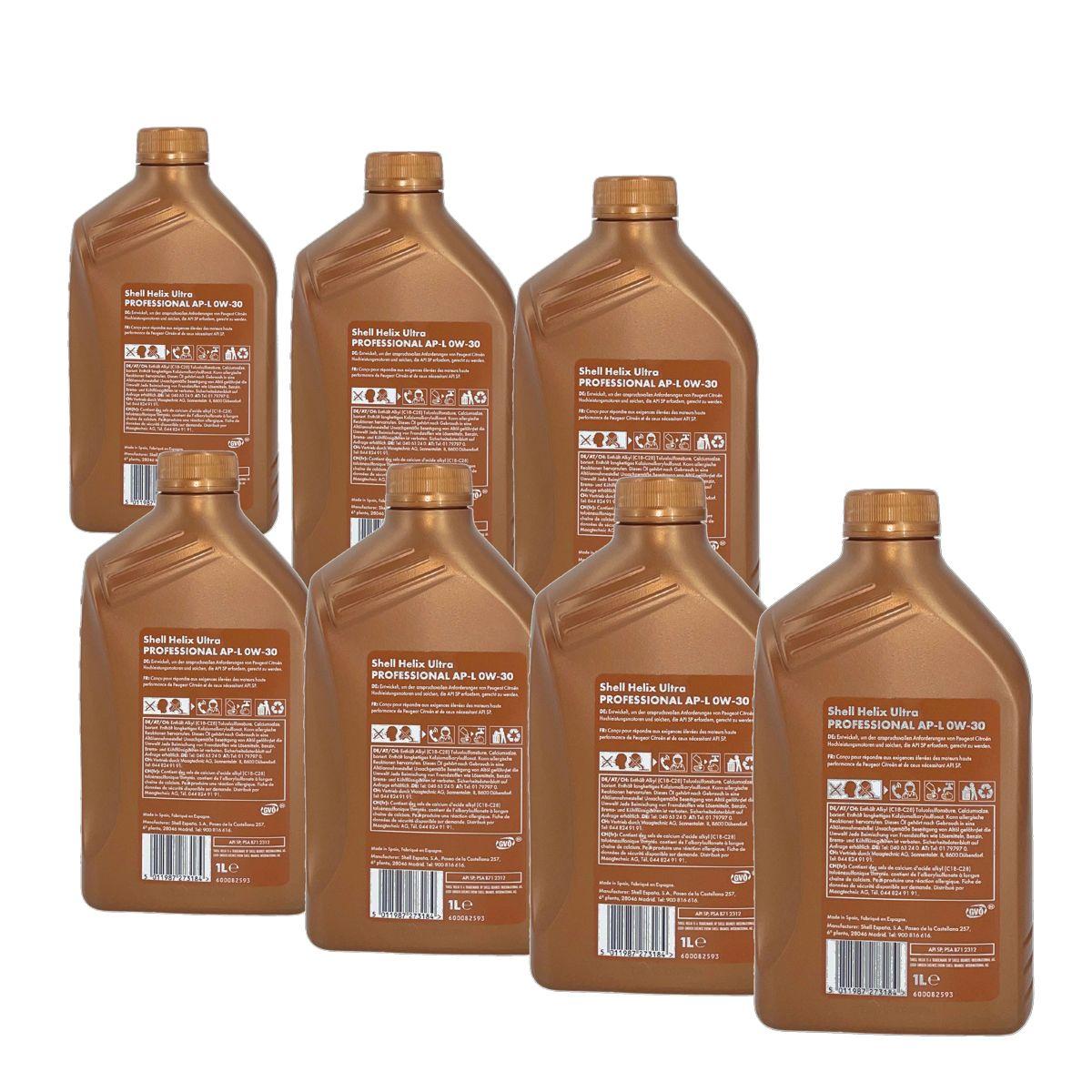 Shell Helix Ultra Professional AP-L 0W-30 7x1 Liter