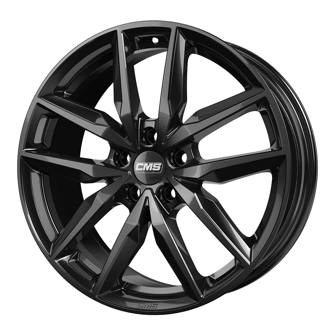 CMS C28-CBG complete black gloss 7.5Jx18 5x108 ET51