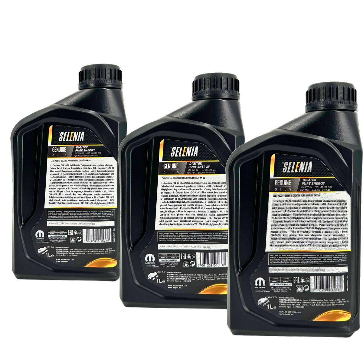 Selenia Digitek Pure Energy 0W-30 3x1 Liter
