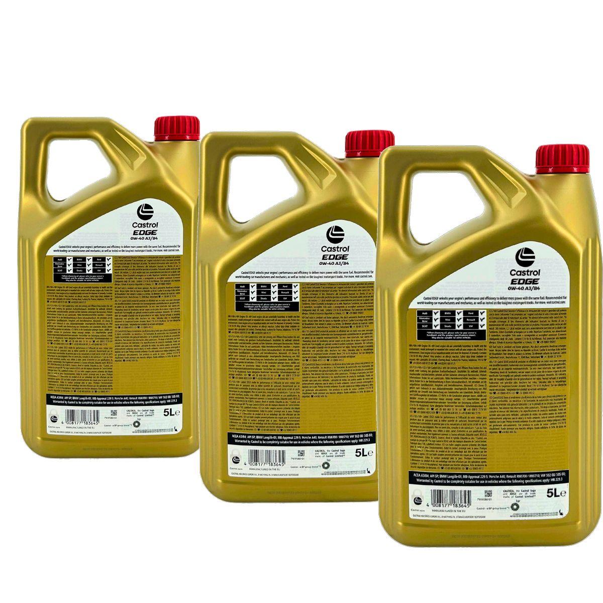 Castrol Edge 0W-40 A3/B4 3x5 Liter