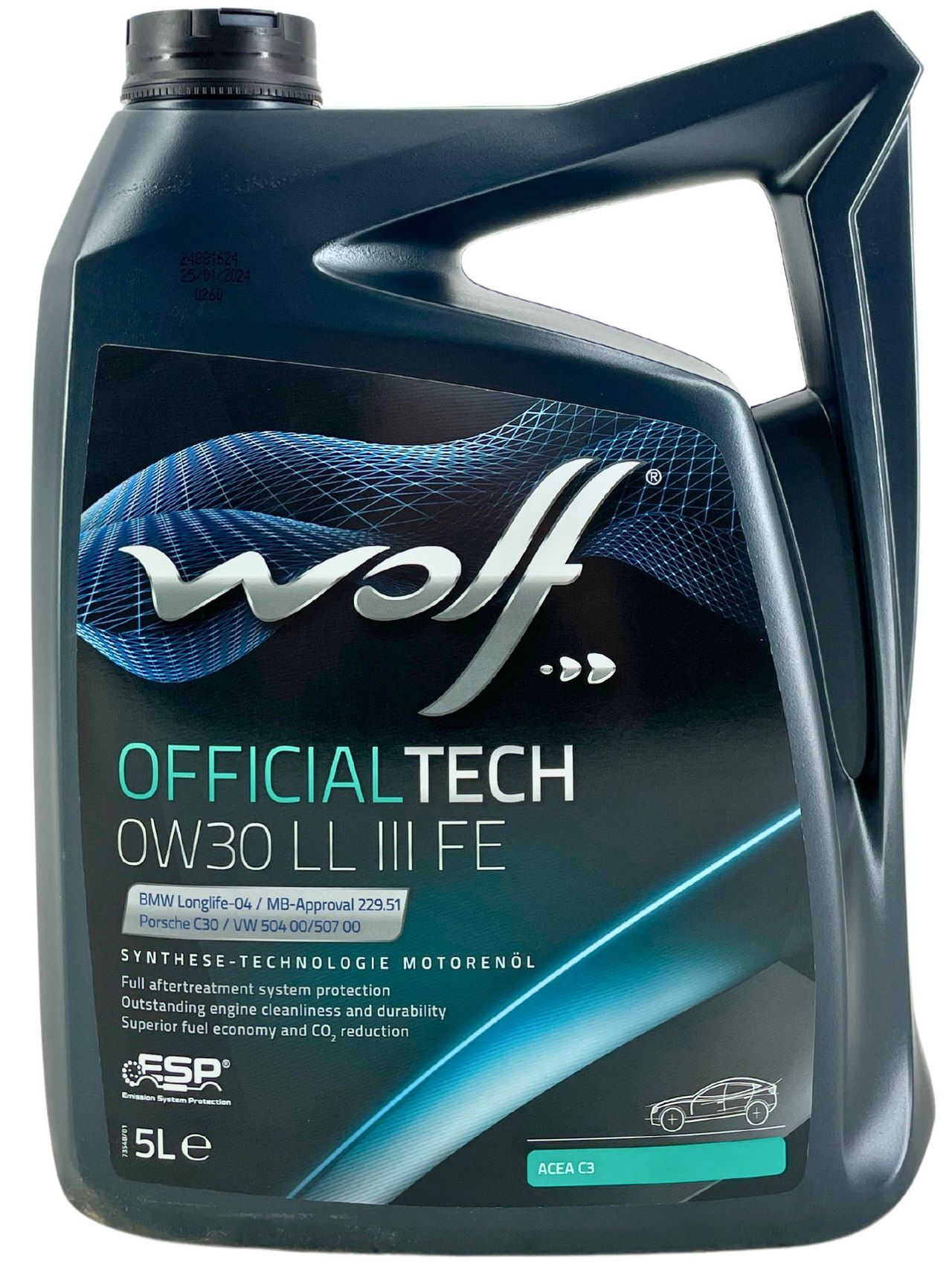 Wolf OfficialTech 0W-30 LL III FE 5 Liter Wolf OfficialTech 0W-30 LL III FE 5 Liter