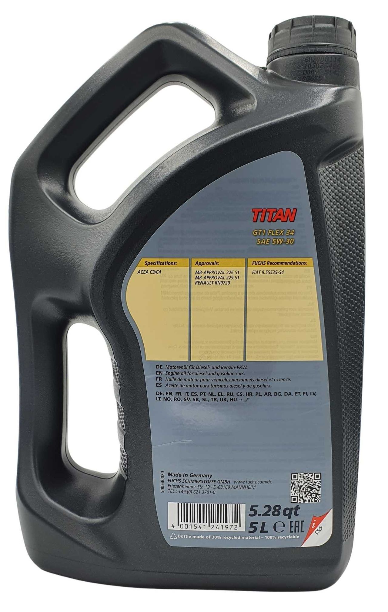 Fuchs Titan GT1 Flex 34 5W-30 5 Liter
