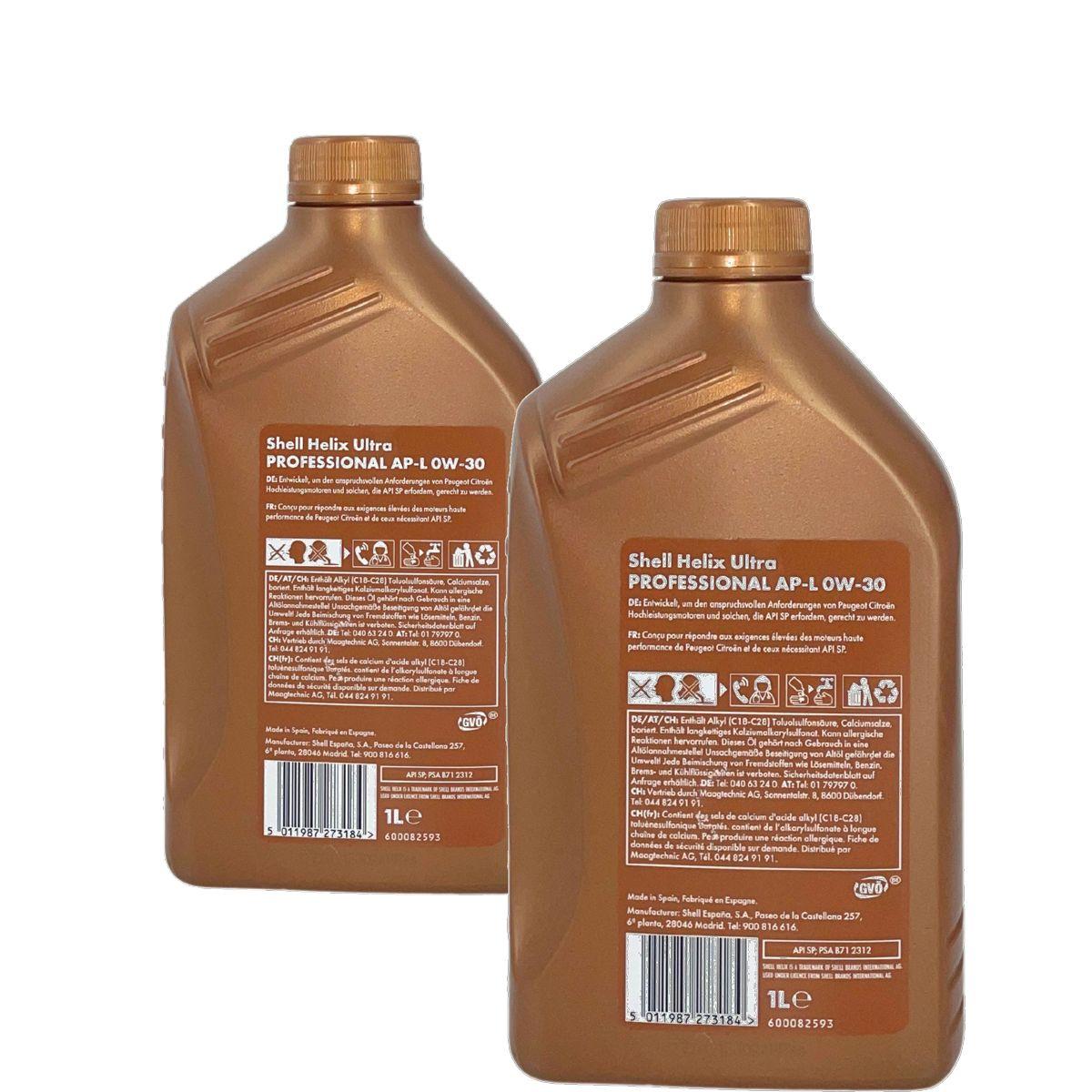 Shell Helix Ultra Professional AP-L 0W-30 2x1 Liter