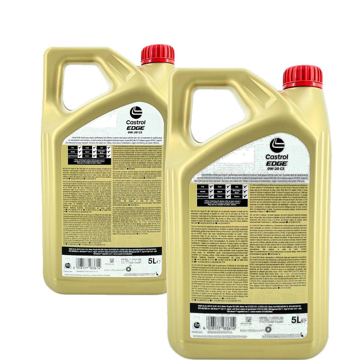 Castrol Edge 0W-20 C5 2x5 Liter