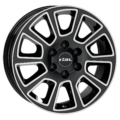 RIAL TRANSPORTER 2 diamantschwarz frontpoliert 7.5Jx18 6x139.7 ET47