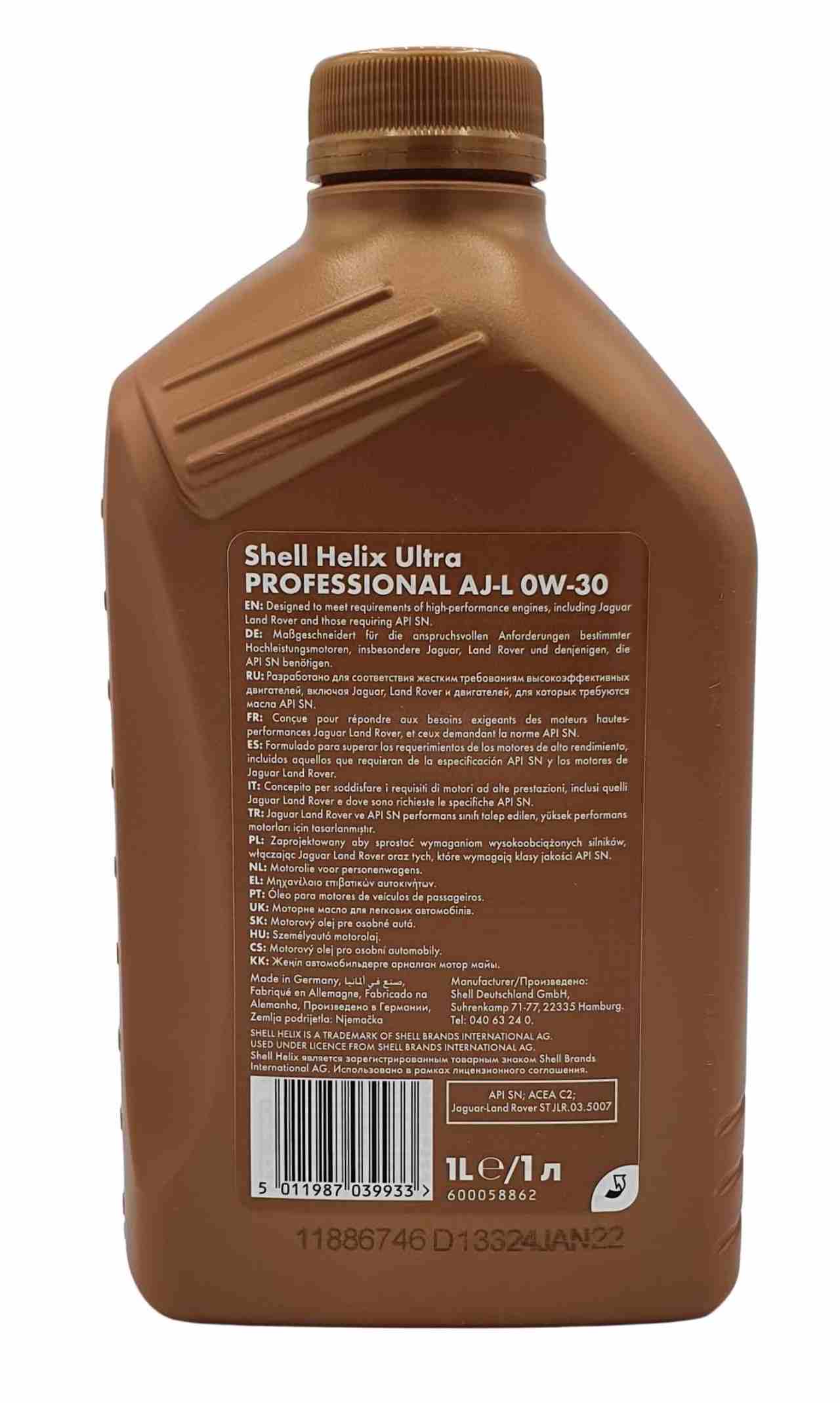 Shell Helix Ultra Professional AJ-L 0W-30 1 Liter