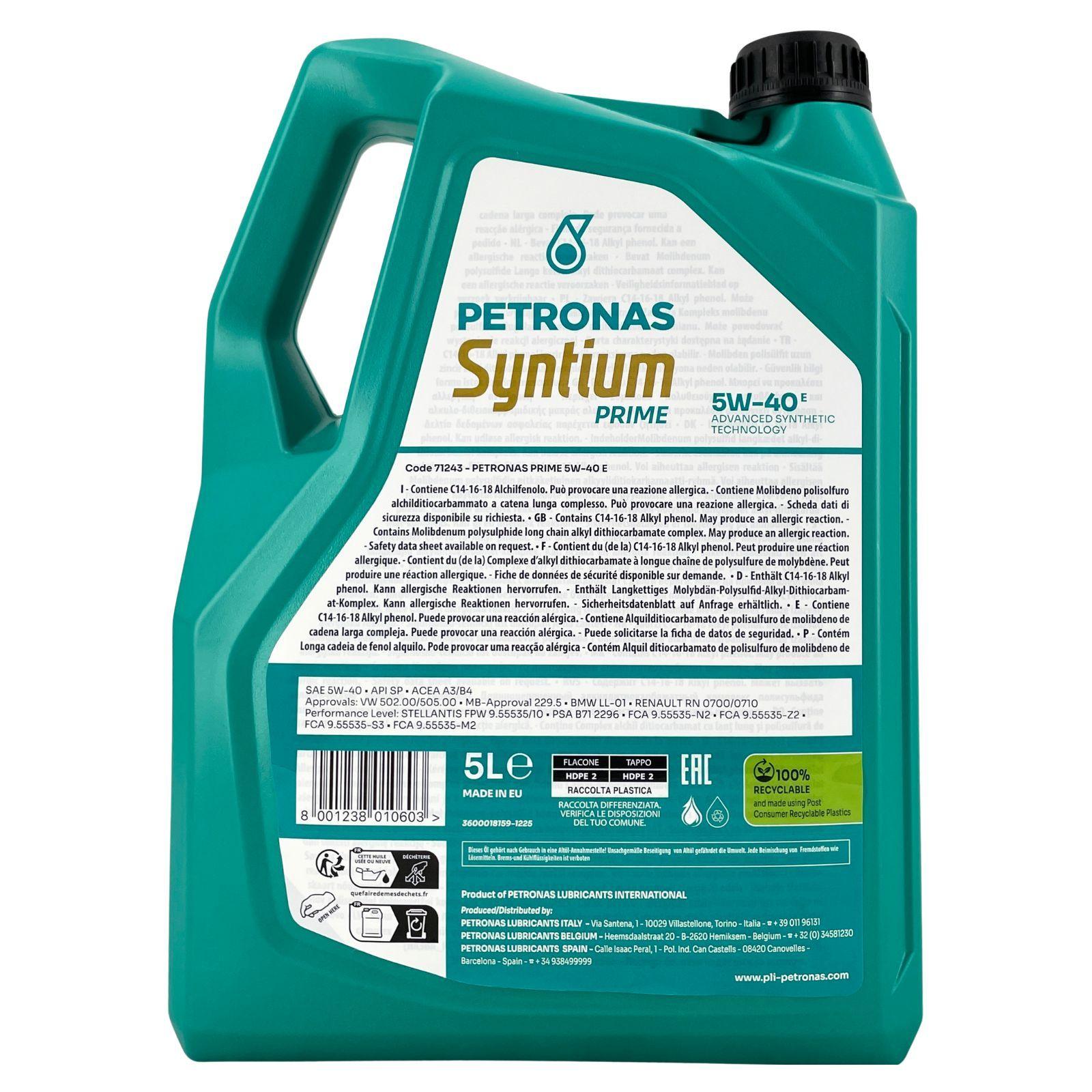 Petronas Syntium Prime E 5W-40 5 Liter