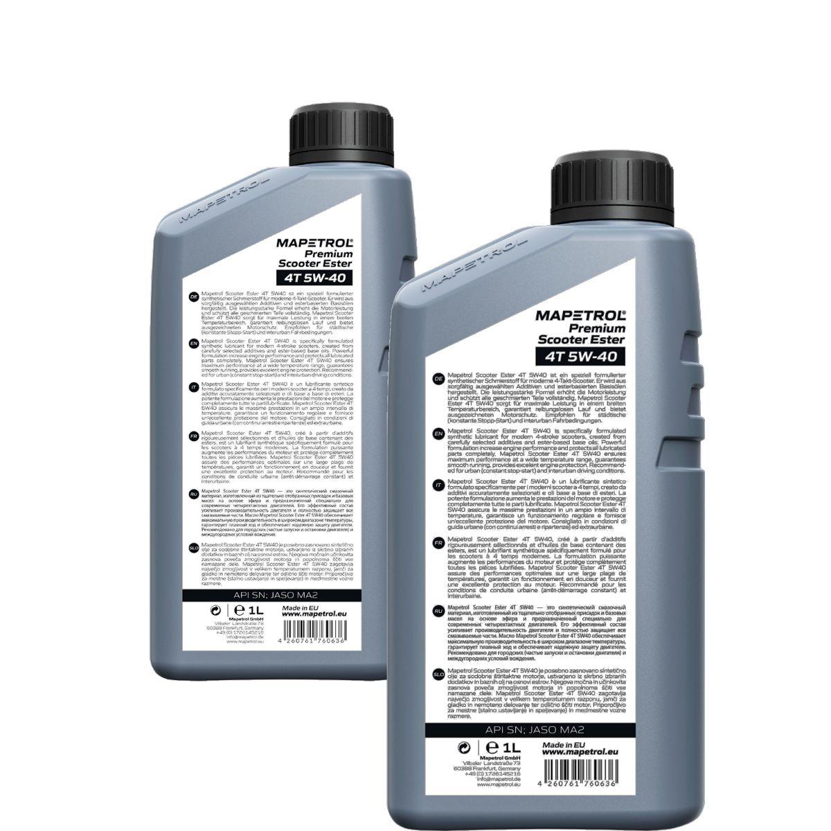 Mapetrol Premium Scooter Ester 4T 5W-40 2x1 Liter