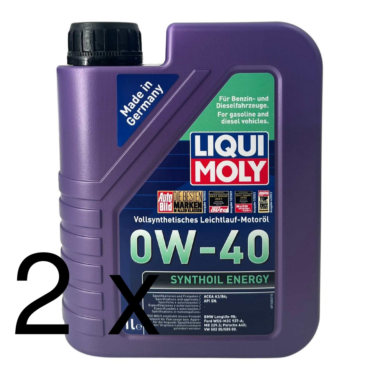 Liqui Moly Synthoil Energy 0W-40 2x1 Liter Liqui Moly Synthoil Energy 0W-40 2x1 Liter