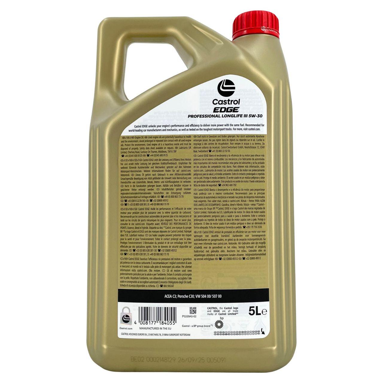Castrol Edge Professional Longlife 3 5W-30 5 Liter