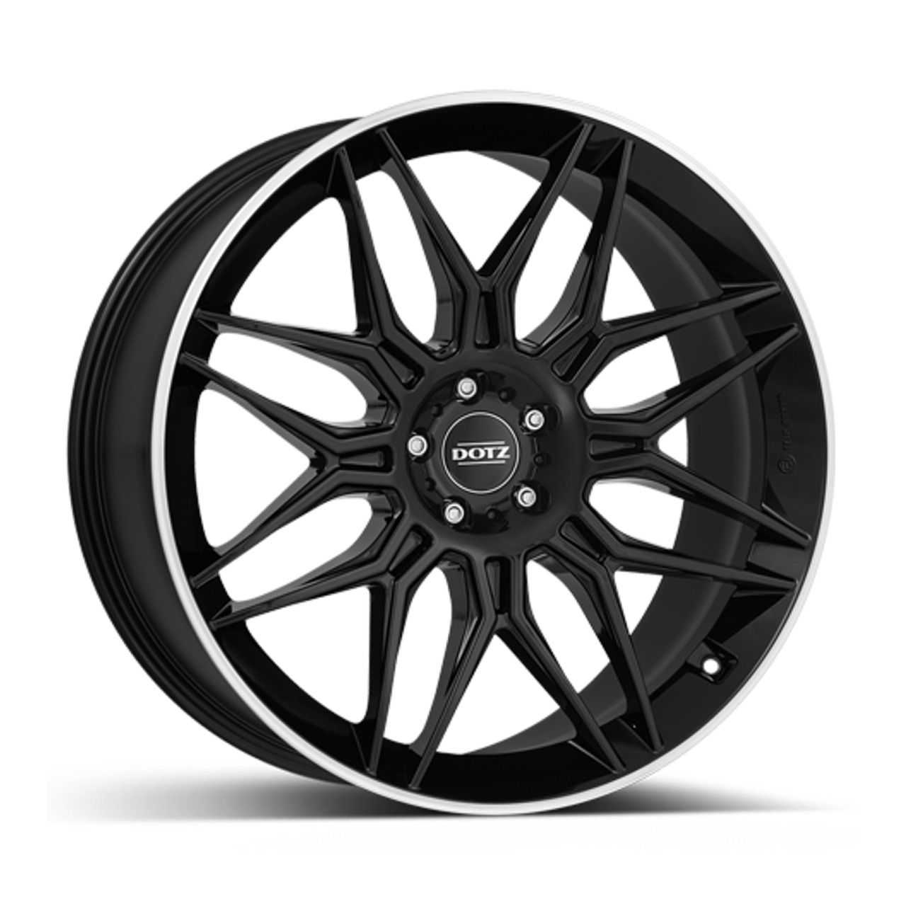 DOTZ LONGBEACH DARK black/polished lip 10.5Jx21 5x112 ET20