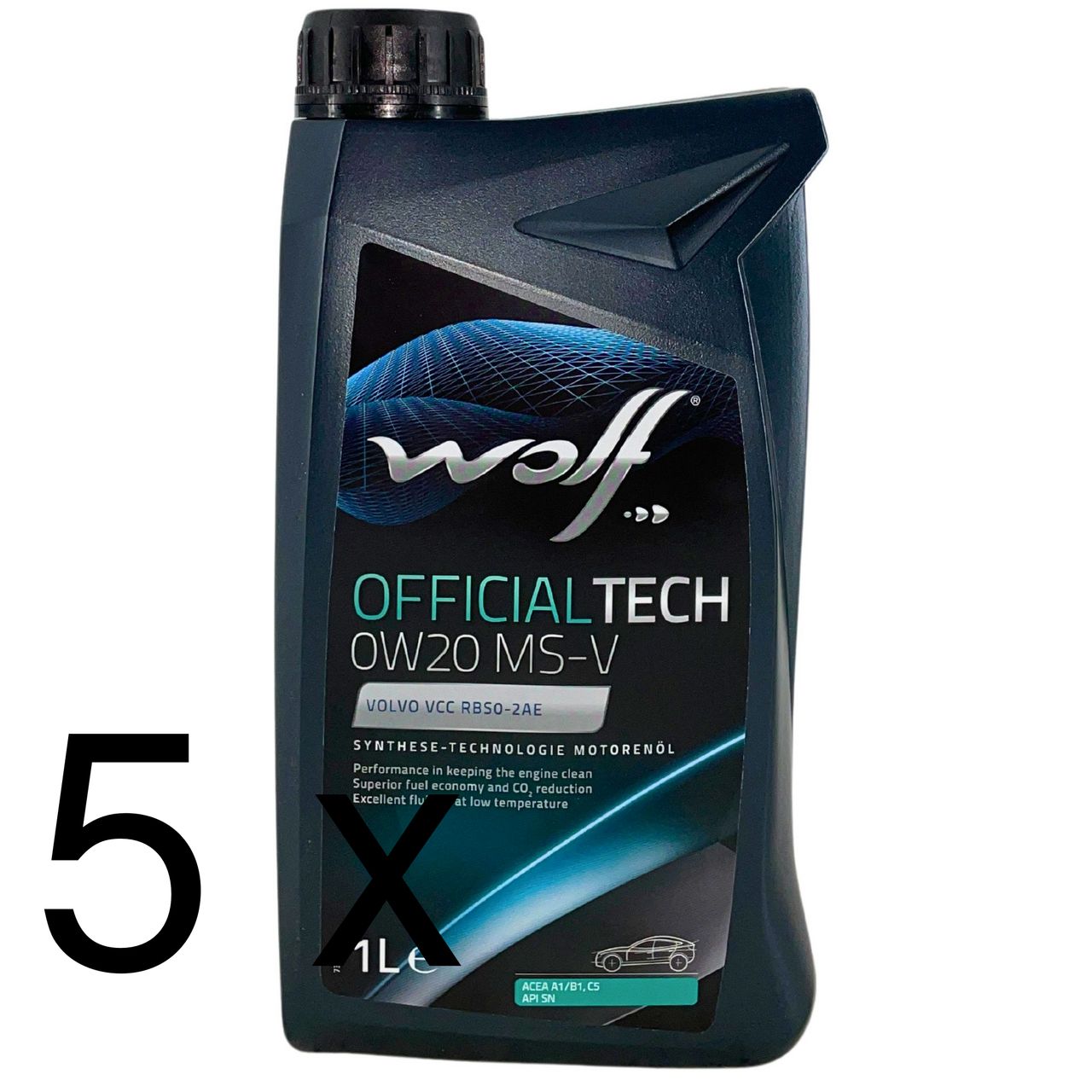 Wolf OfficialTech 0W-20 MS-V 5x1 Liter