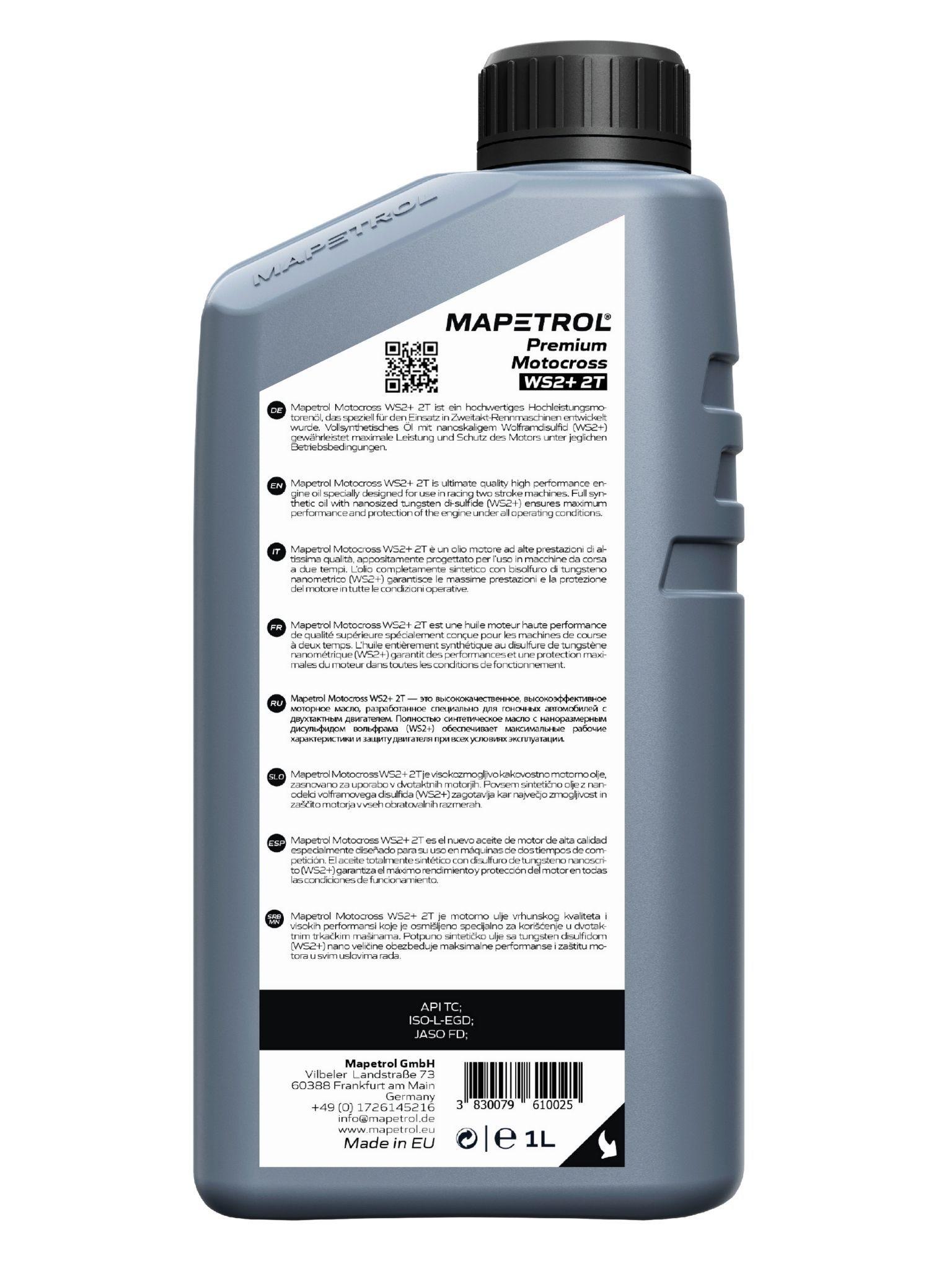 Mapetrol Premium Motocross WS2+ 2T 1 Liter