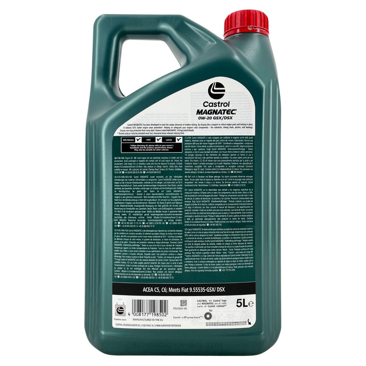 Castrol Magnatec 0W-20 GSX/DSX 5 Liter