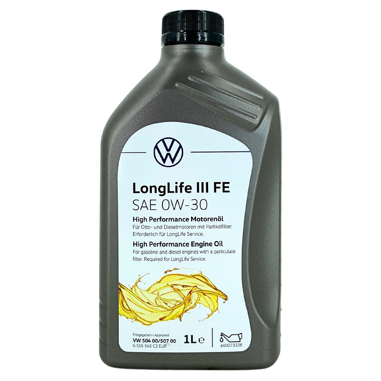 Original VW LongLife III/3 FE SAE 0W-30 504.00 / 507.00 1 Liter Original VW LongLife III/3 FE SAE 0W-30 504.00 / 507.00 1 Liter