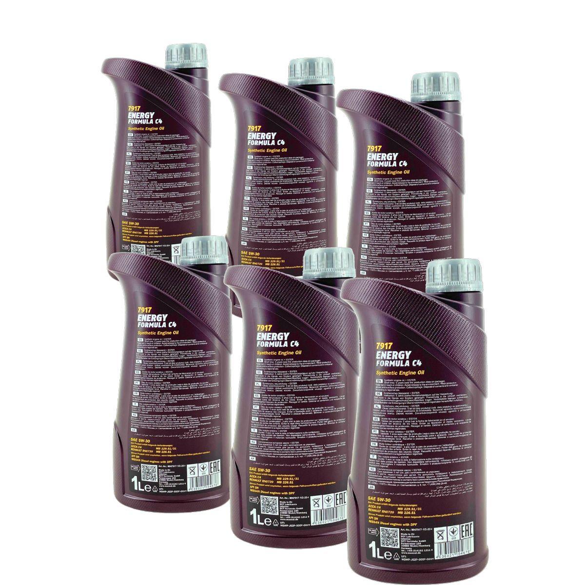 Mannol Energy Formula C4 5W-30 6x1 Liter