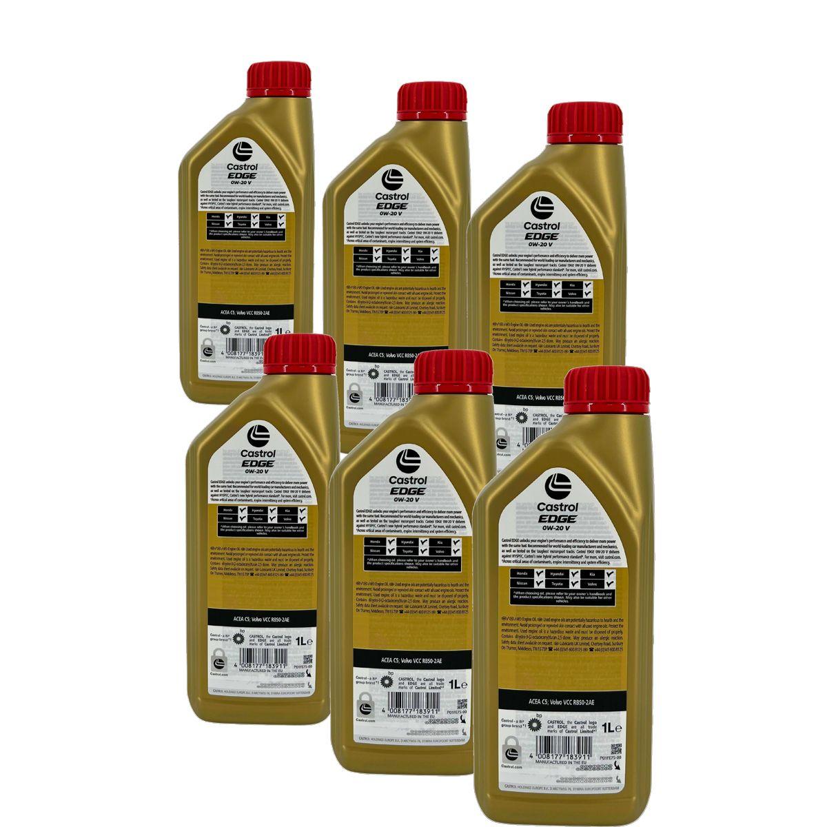 Castrol Edge 0W-20 V 6x1 Liter