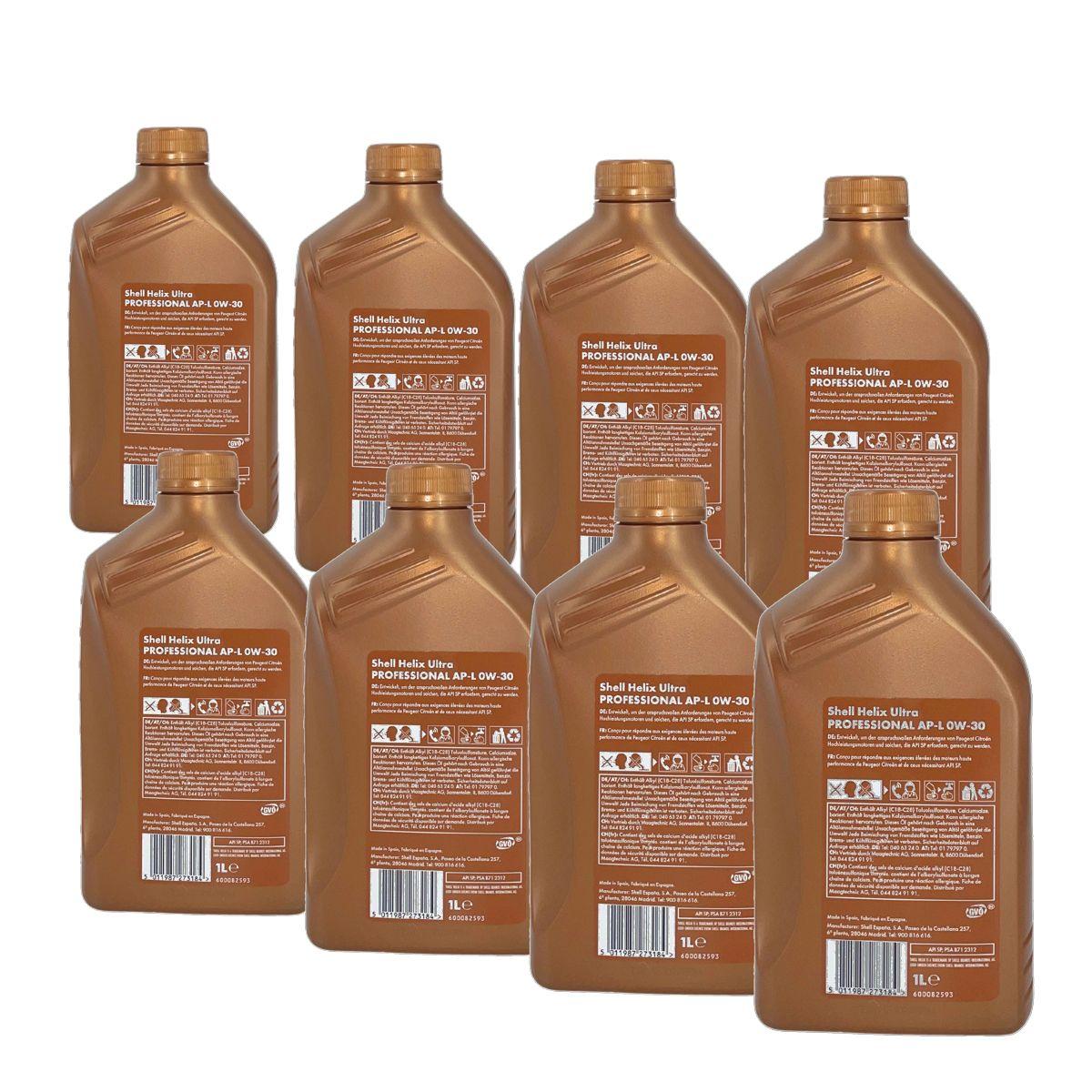 Shell Helix Ultra Professional AP-L 0W-30 8x1 Liter