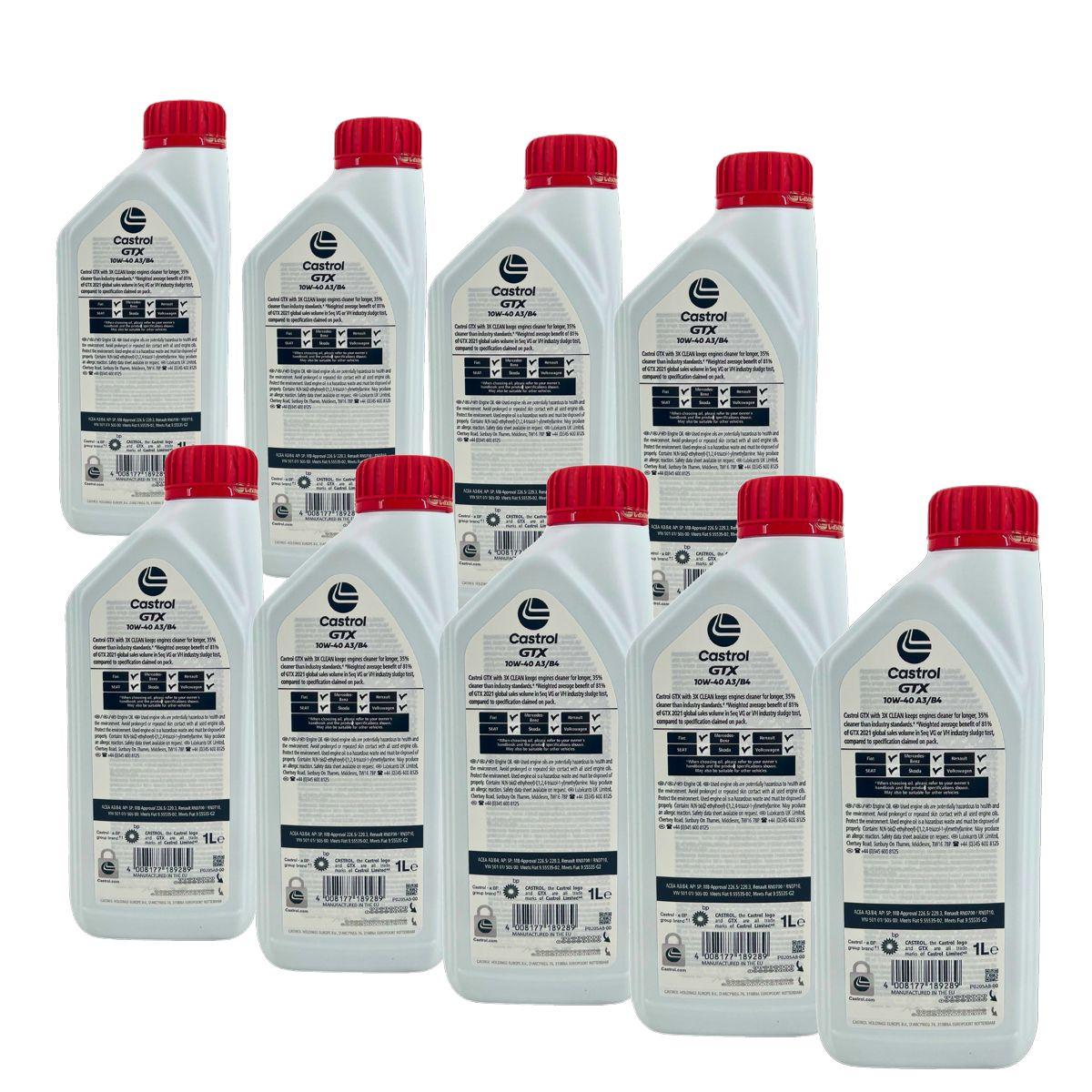 Castrol GTX 10W-40 A3/B4 9x1 Liter