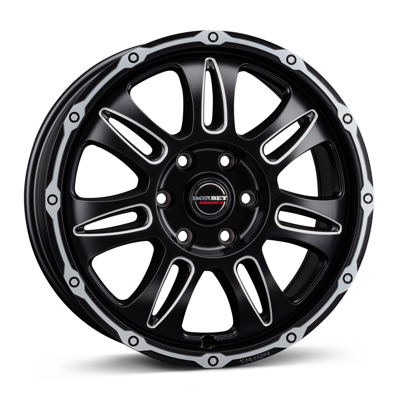 BORBET DESIGN CW8 black rim window polished matt 8.0Jx18 6x120 ET45