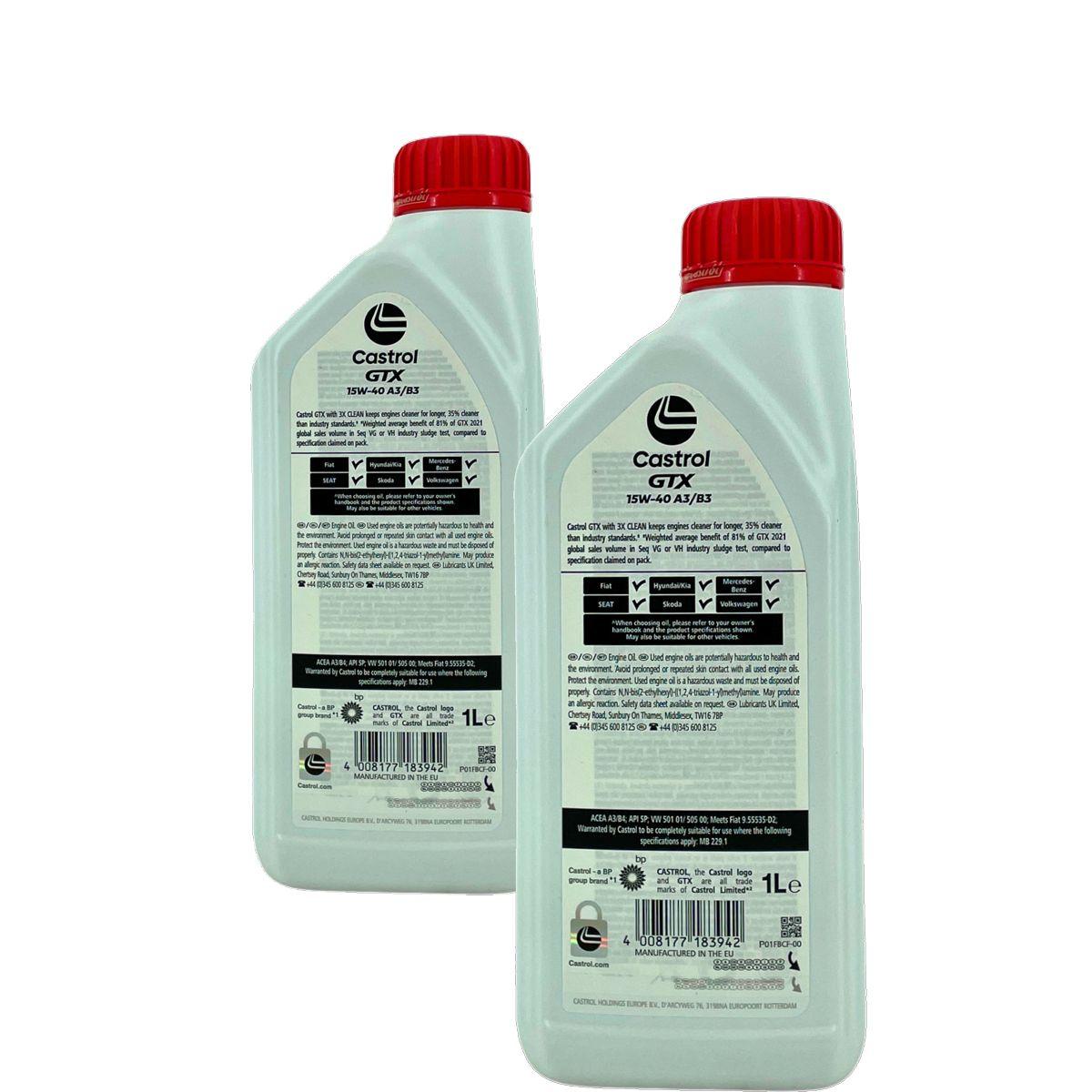 Castrol GTX 15W-40 A3/B3 2x1 Liter