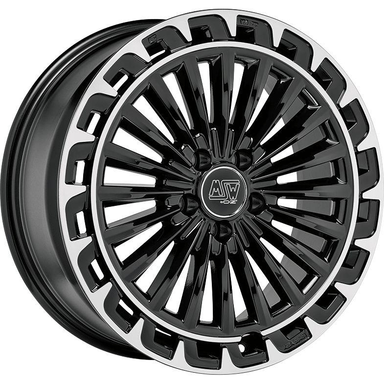 MSW (OZ) MSW 32 gloss black polished lip 8.0Jx19 5x112 ET30.5