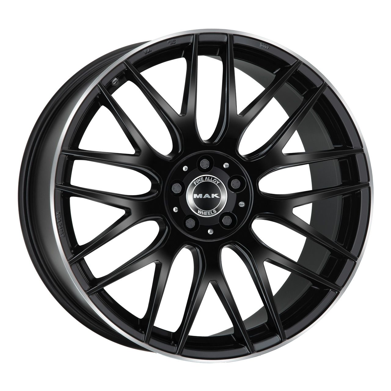MAK ARROW gloss black mirror ring 9.0Jx 5x112 ET45