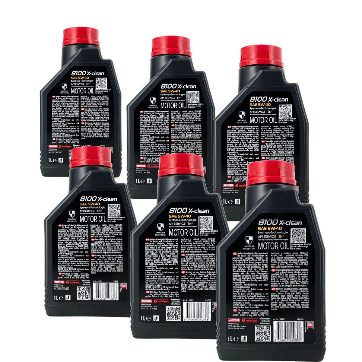 Motul 8100 X-clean 5W-40 6x1 Liter