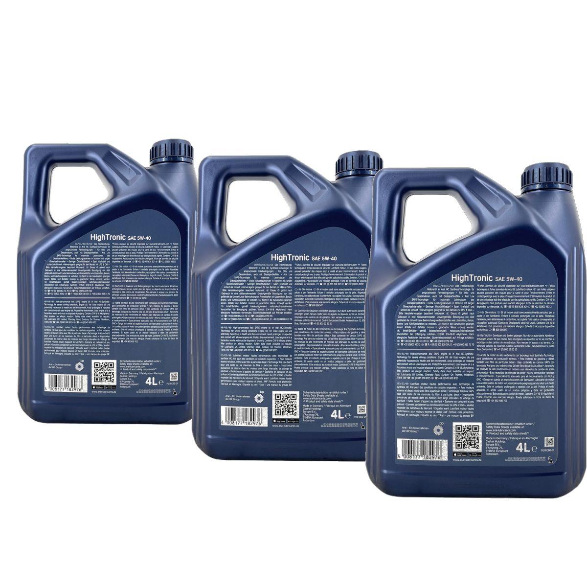 Aral HighTronic 5W-40 3x4 Liter