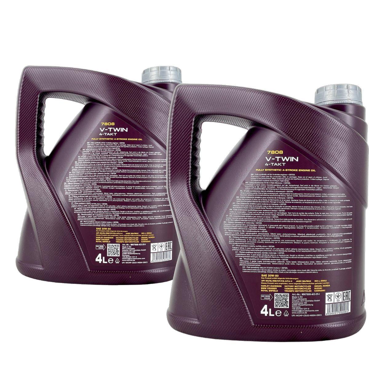Mannol V-Twin 4-Takt 20W-50 2x4 Liter