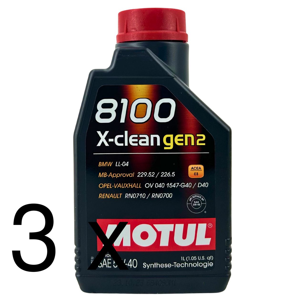 Motul 8100 X-clean GEN2 5W-40 3x1 Liter