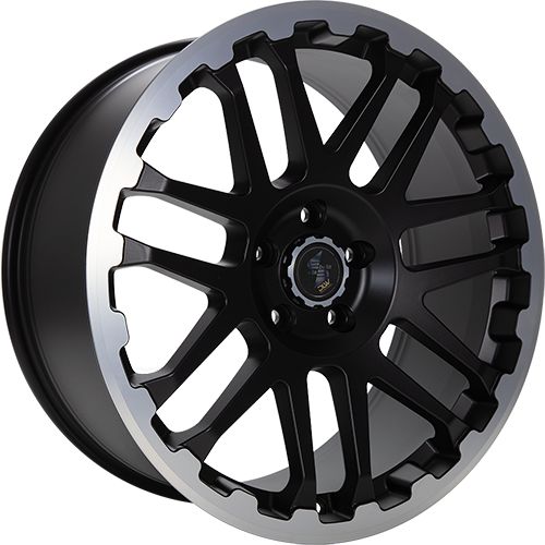ETABETA COMBAT Black matt lip + cap polished 9.0Jx20 5x120 ET42