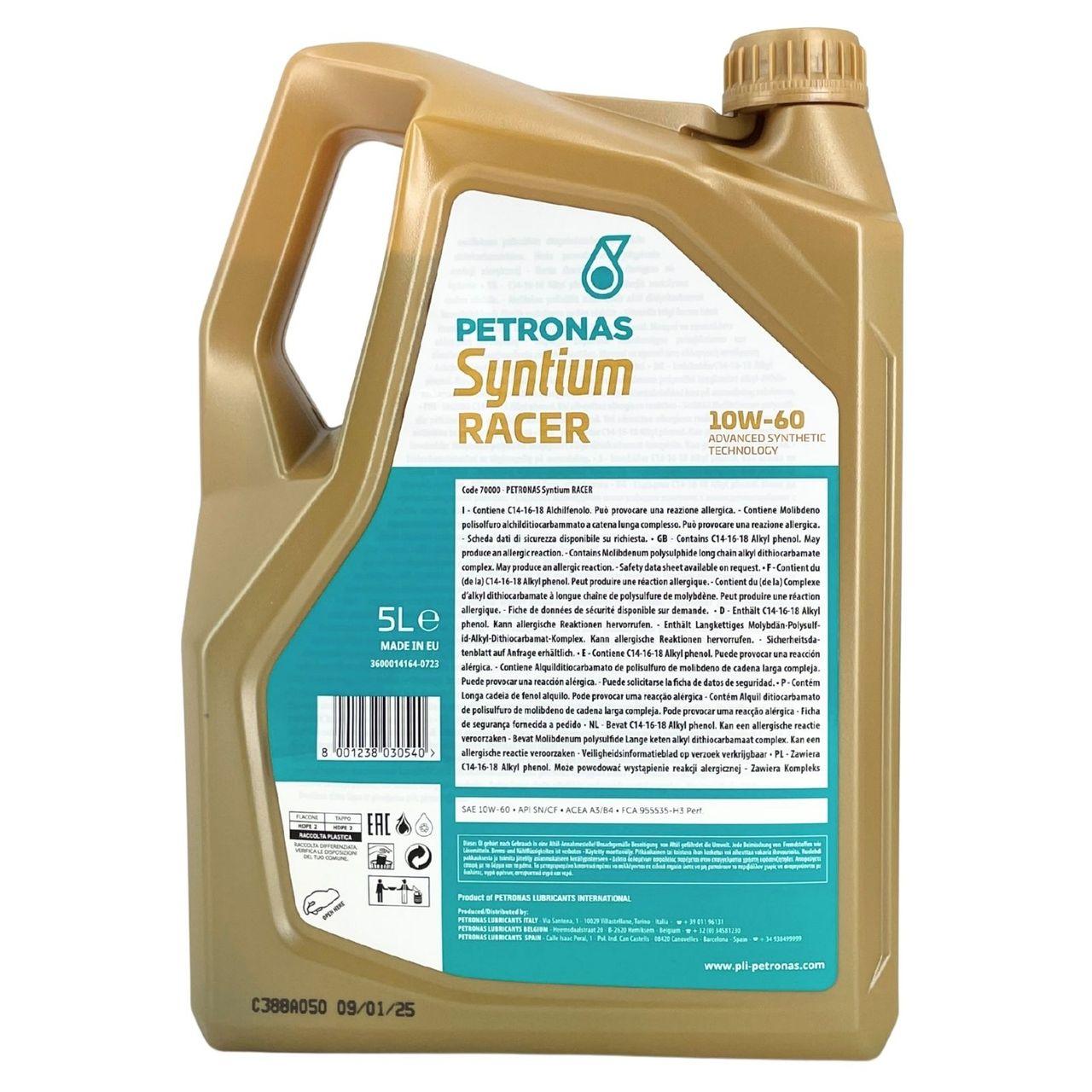 Petronas Syntium Supreme Racer 10W-60 5 Liter