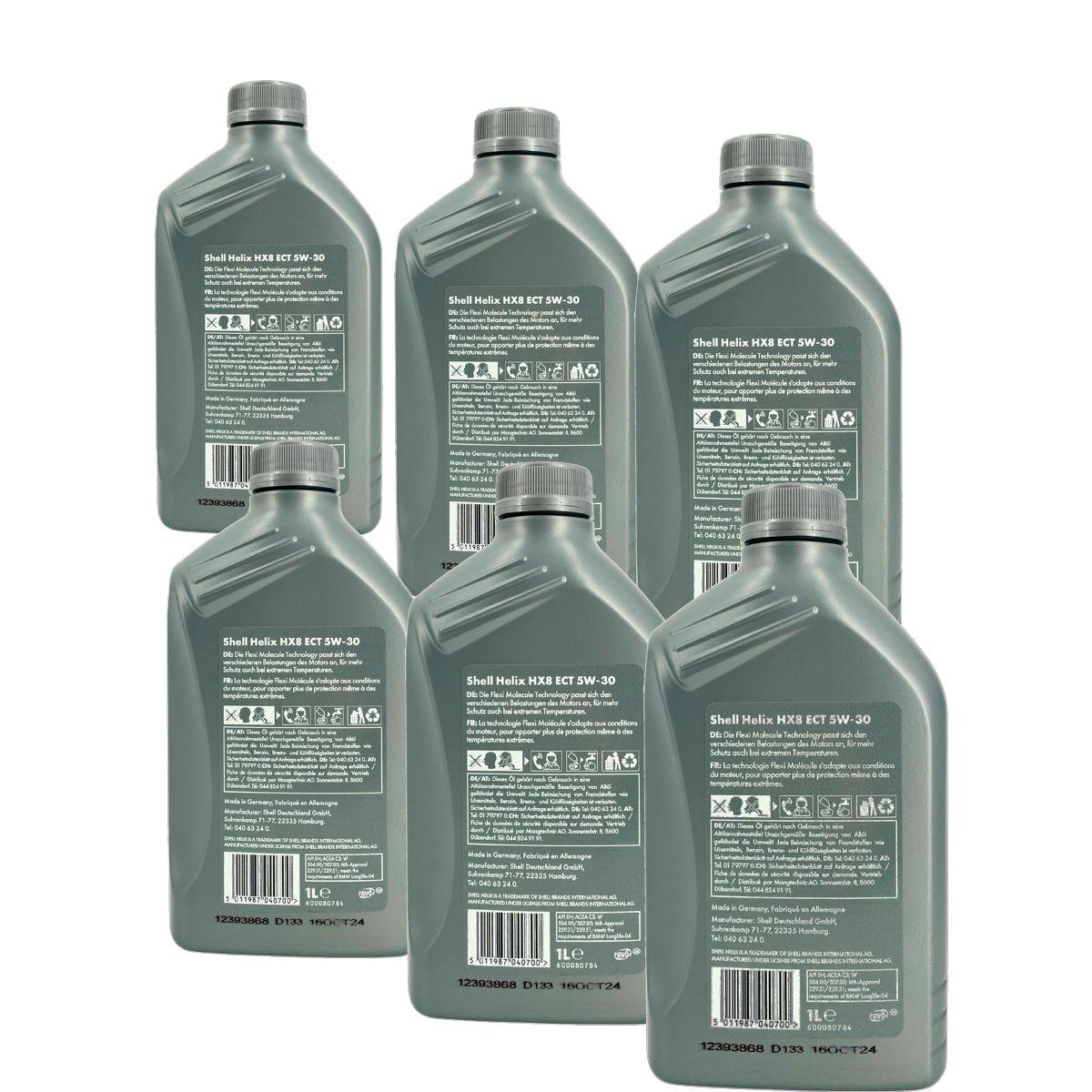 Shell Helix HX8 5W-30 ECT 6x1 Liter