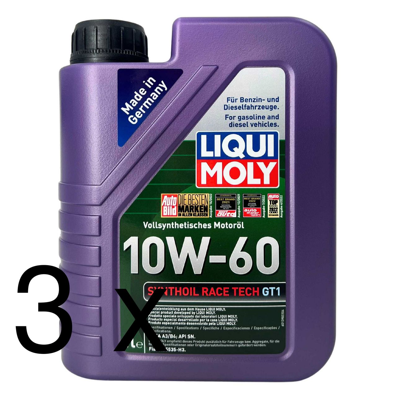 Liqui Moly Synthoil Race Tech GT1 10W-60 3x1 Liter