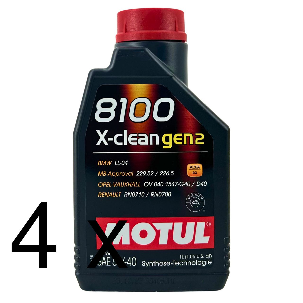 Motul 8100 X-clean GEN2 5W-40 4x1 Liter