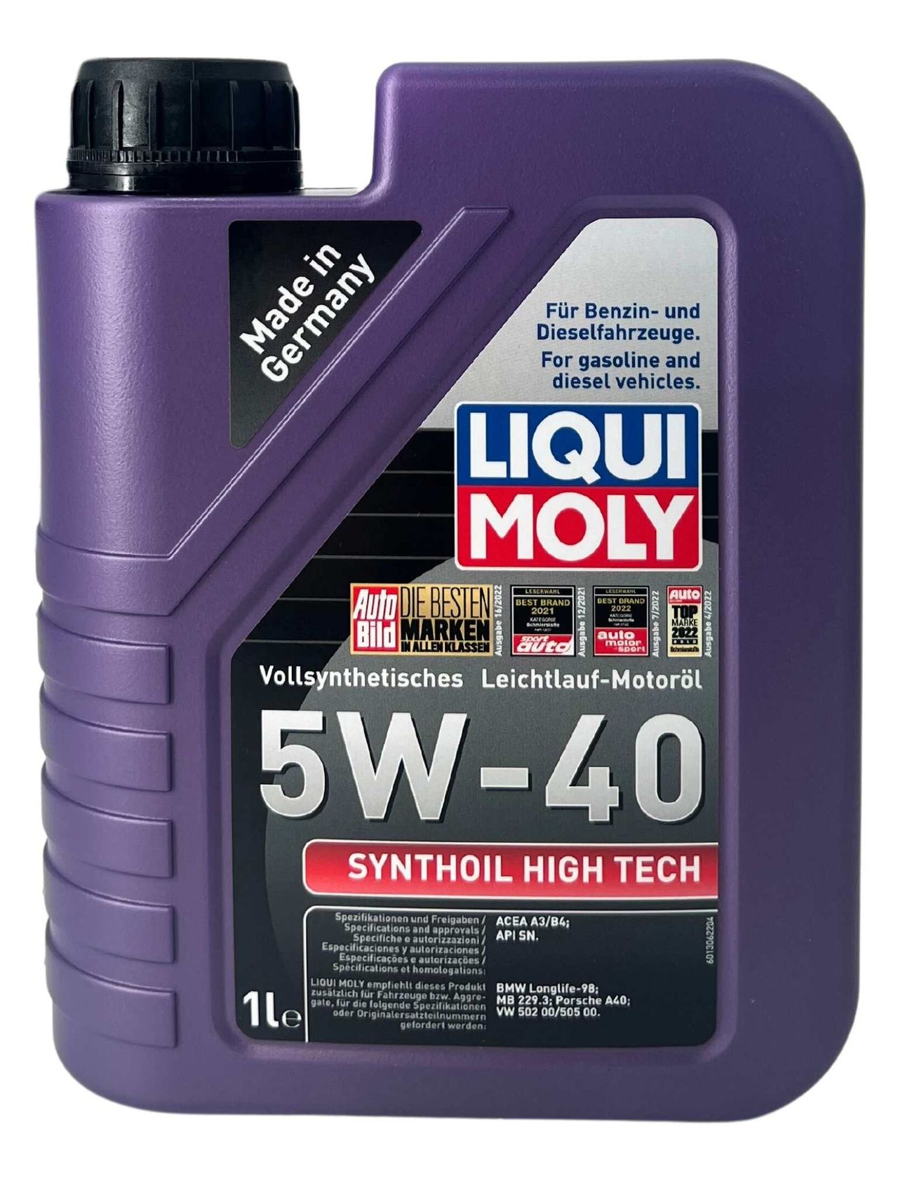 Liqui Moly Synthoil High Tech 5W-40 1 Liter Liqui Moly Synthoil High Tech 5W-40 1 Liter
