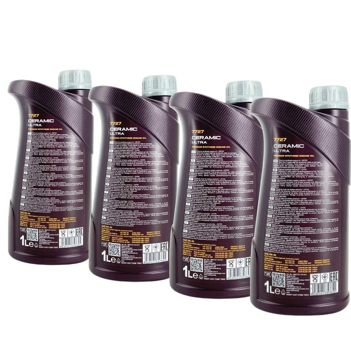 Mannol Ceramic Ultra 5W-40 4x1 Liter