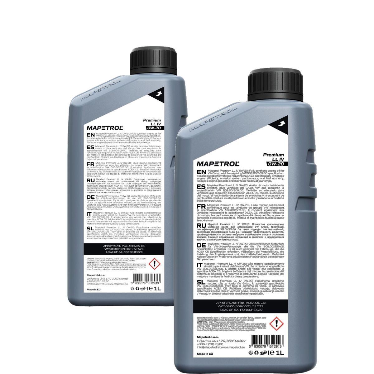 Mapetrol Premium LL IV 0W-20 2x1 Liter